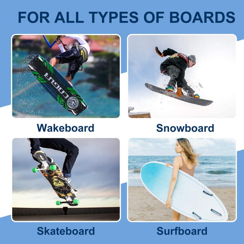 Hang 11 Surfboard Wall Mount - Surf Board Wall Hangers  Beautiful Sustainable Wooden Surfboard Rack  The Perfect Surfboard Wall Hanger to Display Your Board  Horizontal Surfboard Mount Holder (Clear) - Image 3